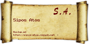 Sipos Atos névjegykártya
